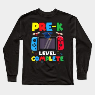 Pre K Level Complete Gamer Class Of 2024 Prek Graduation Long Sleeve T-Shirt